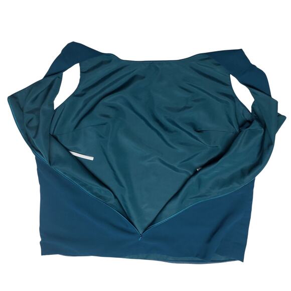 Elegant Blue-Green 2-Piece Women's Top Set – Size 14, Sheer Cardigan & Tank - Picture 6 of 13